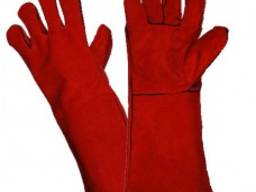 Перчатки сварщика спилковые красные