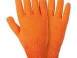 Перчатки трикотажные без точечного ПВХ покрытия р10 Лайт (оранжевые) Кратно 12 парам. .. - фото 2
