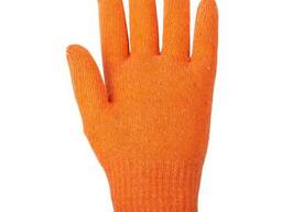 Перчатки трикотажные без точечного ПВХ покрытия р10 Лайт (оранжевые) Кратно 12 парам. ..