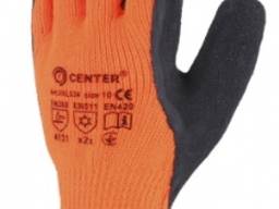 Перчатки утепленные с неполным латексным покрытием HKL634 CENTER. Цвет:оранжевый