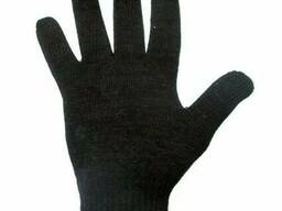 Рукавички в'язані двошарові чорні