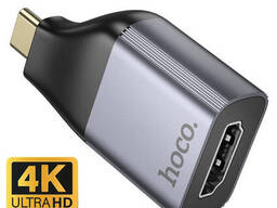 Переходник Type-C на HDMI Hoco video sync adapter (4K 30Hz). Black