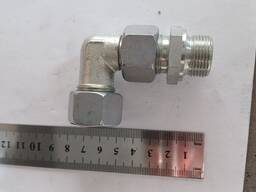 Перехідник кутовий пневматичний 15/М22*1,5 (мет. трубка)