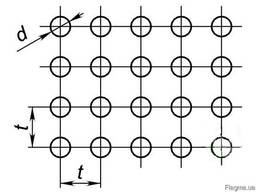 Перфорированные листы круглые отверстия по квадрату