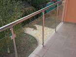 Перила алюминиевые из стекла - фото 3