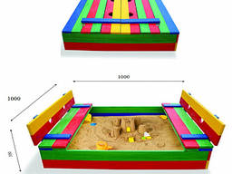 Песочница для детей, деревянные песочницы 100х100 см(ПЕС-29)