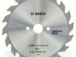 Пила дисковая по дереву Bosch 150x20/16x36z Optiline ECO