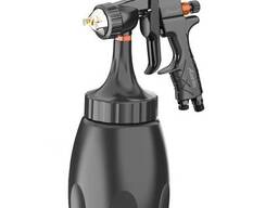 Пистолет окрасочный пневматический LVMP ниж. пласт. бачок 1000мл, форсунка-1,7мм. ..