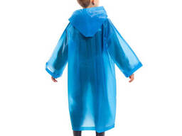 Плащ-дождевик детский EVA на кнопках Синий