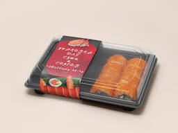 Пластиковая упаковка для суши и соусов