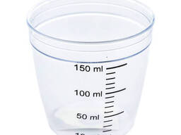 Пластиковый мерный стакан 150 мл с градуировкой измерительный стаканчик