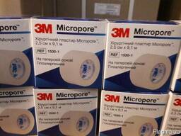 Пластыря 3М Micropore (2,5см×9,1м) в индивидуальной упаковк