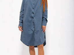 Платье-рубашка 115R290-7 цвет Серо-синий