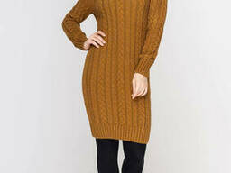 Платье вязаное бетти (горчица)