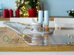 Пленка на стол Мягкое стекло 1,2 мм, прозрачная клеенка для защиты скатерти. ..