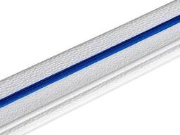 Плінтус РР самоклеючий Білий із синьою смужкою 2300*70*4мм (D) SW-00001831