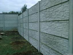 Плита еврозабора ж/б " карпатский камень верх"