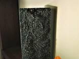 Плитка цокольная облицовочная Ecobrick черная. плитка рваный камень. - фото 1