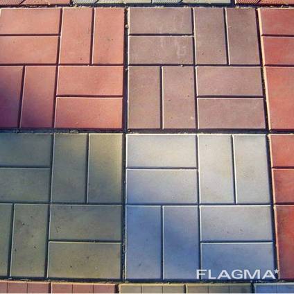 Плитка тротуарная армированная 400х400х50мм, цветная