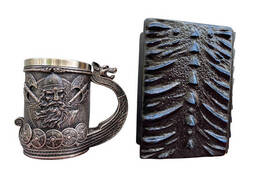 Подарочный набор Кухоль 3 Корабль Викингов и Блокнот 3 «Книга Теней и Глубин»