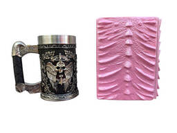 Подарочный набор Кружка 3 Меч в Черепе и Блокнот 3 «Дракон Единорога»