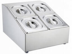 Подставка держатель гастроемкостей 4хGN1/6 из нержавейки