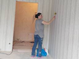 Поклейка шпалер, шпаклівка, ремонт квартир