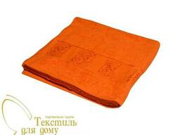Полотенца махровые оранжевые