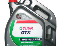 Полусинтетическое моторное масло Castrol GTX UltraClean 10w-40 A3/B4, 4л