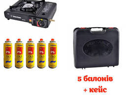 Портативная туристическая газовая плита с пьезоподжигом Happy Home BDZ-155 c. ..