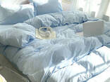 Постельное белье теплое "Нежно-голубой, фланель Люкс" Турция Семейный - фото 2