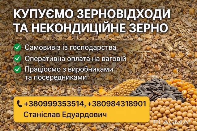 Постійна закупівля зерновідходів та некондиції