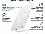 Повербанк 6000 mAh с беспроводной зарядкой MagSafe Baseus Magnetic Mini Air (20W. .. - фото 2