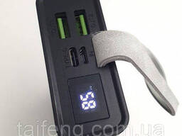 Повербанк turbo с LED фонариком Maxmate с быстрой зарядкой 30000mAh USB/MicroUSB/Type-C. ..