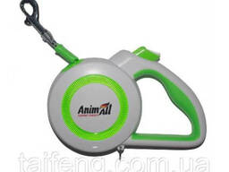 Поводок-рулетка AnimAll Reflector MS7110-5M M до 25 кг 5 м Салатово-белый (4820224500515)