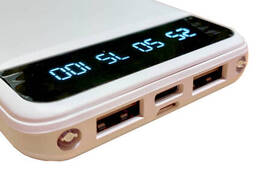 Power Bank 10000 mAh с фонариком type-c Белый