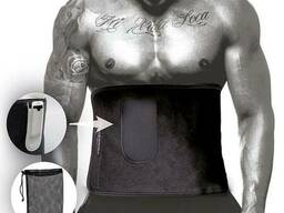 Пояс для похудения PowerPlay 4301 (125*30) Черный + карман для смартфона