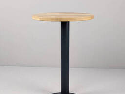 Придиванный круглий столик "Робо" из массива дерева в цвете грффит