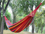 Прочный гавайский гамак 200х80см 170кг Двухместный подвесной (с чехлом) - фото 2