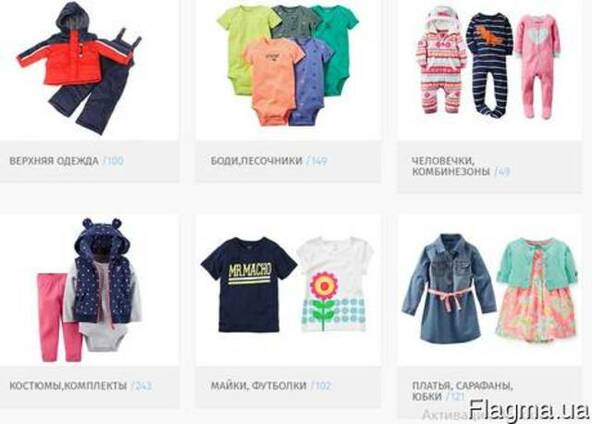 Продам 1800 шт. одежды Carters/OshKosh Интернет-магазин