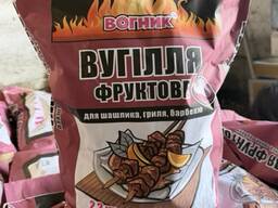 Продам уголь фруктовый для мангалов ТМ Огонек в пакетах