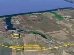 Продаж фасадної земельної ділянки площею 13га на трасі Одеса-Миколаїв