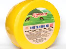 Продукт молоковмісний сирний твердий « Сметанковий» 50%, ТМ Зорянка