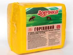 Продукт молоковмісний сирний твердий з горіхом Горіховий 45%, ТМ Зорянка