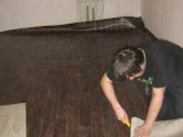 Профессиональная работа мастерапо настилу линолеума г. Обухов