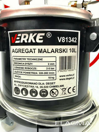 Профессиональный пневматический окрасочный агрегат Verke 10L (V81342)