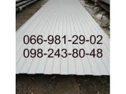 Профнастил білого кольору РАЛ 9003 глянцевий.