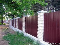Профнастил на паркан (забор), планки. Прорахунок кількості. Виготовлення в Києві. Доставка