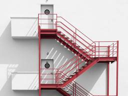 Производство и установка лестниц на металлическом каркасе по индивидуальному проекту