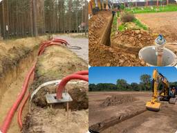 Прокладка кабелей, труб земляные работы Киев